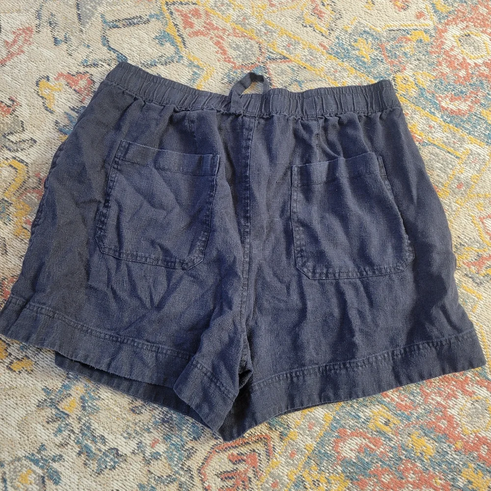 Vince Navy Blue Hemp Shorts